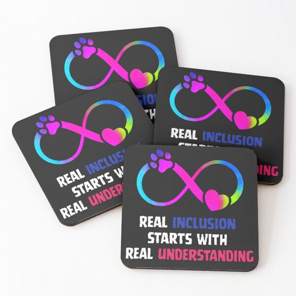 Item preview, Real Inclusion Starts with Real Understanding – Autism Awareness Quote Black designed and sold by MKShop91.