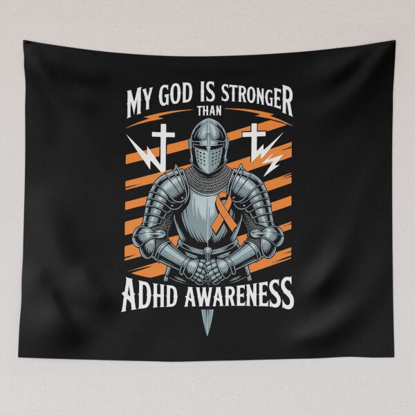 Item preview, My God Is Stronger Than ADHD Awareness designed and sold by waazwee6.