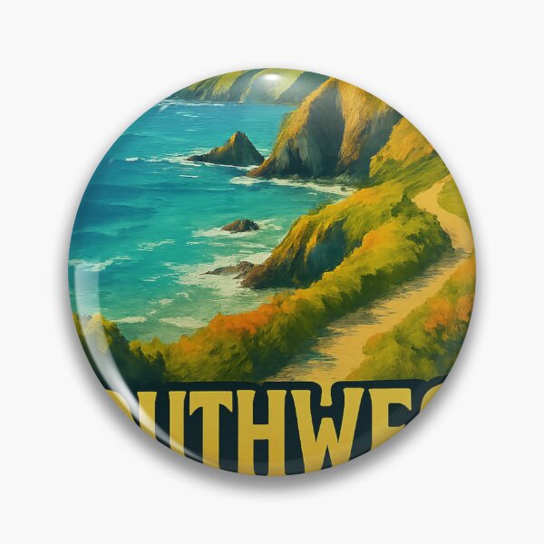 Item preview, Southwest Coast Path, Cornwall England – Cliffside Trail View designed and sold by Aryabek.
