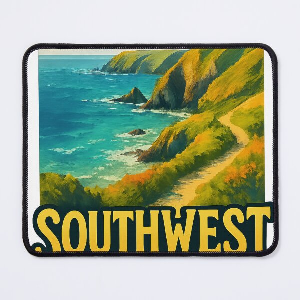 Item preview, Southwest Coast Path, Cornwall England – Cliffside Trail View designed and sold by Aryabek.