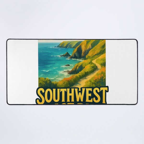 Item preview, Southwest Coast Path, Cornwall England – Cliffside Trail View designed and sold by Aryabek.