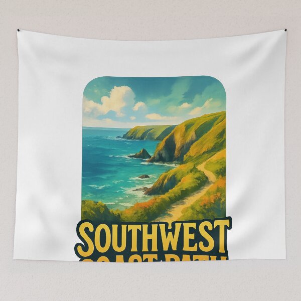 Item preview, Southwest Coast Path, Cornwall England – Cliffside Trail View designed and sold by Aryabek.