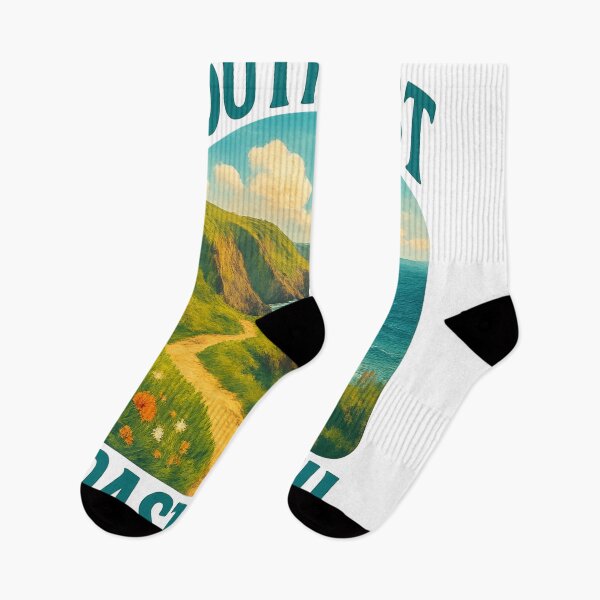 Item preview, South West Coast Path, Cornwall England – Cliffside Trail and Wildflowers designed and sold by Aryabek.