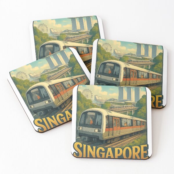Item preview, Singapore MRT – Marina Bay Skyline and Elevated Tracks designed and sold by Aryabek.
