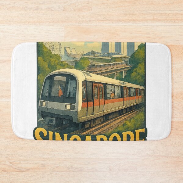 Item preview, Singapore MRT – Marina Bay Skyline and Elevated Tracks designed and sold by Aryabek.