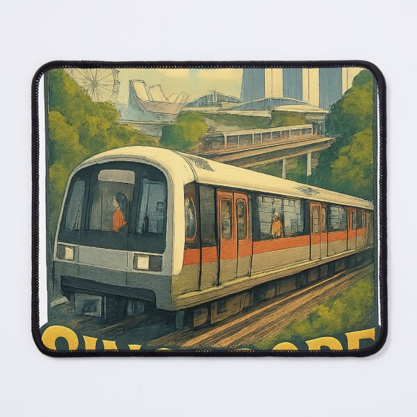 Item preview, Singapore MRT – Marina Bay Skyline and Elevated Tracks designed and sold by Aryabek.