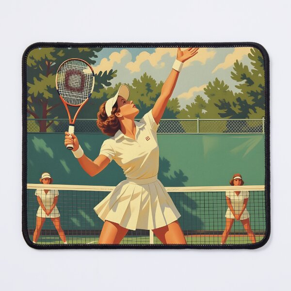 Item preview, Retro Tennis Poster – Vintage 1950s Women’s Sports Art designed and sold by MooLaLa.Store.