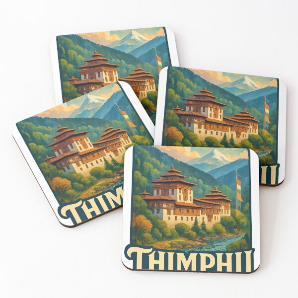 Item preview, Thimphu, Bhutan – Tashichho Dzong and Himalayan Backdrop designed and sold by Aryabek.
