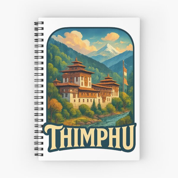Item preview, Thimphu, Bhutan – Tashichho Dzong and Himalayan Backdrop designed and sold by Aryabek.