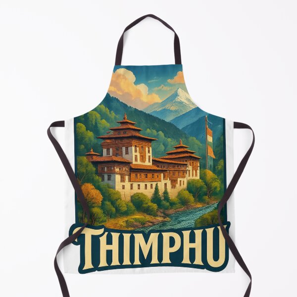 Item preview, Thimphu, Bhutan – Tashichho Dzong and Himalayan Backdrop designed and sold by Aryabek.
