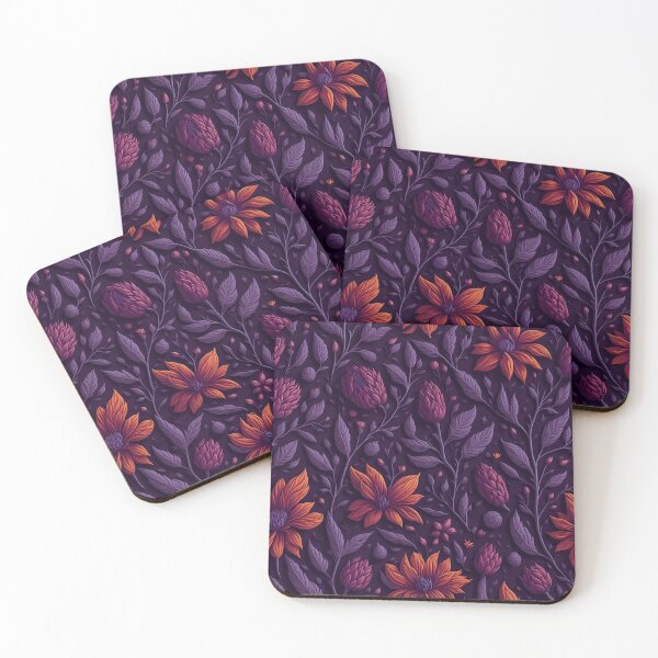 Item preview, Elegant Purple Brocade, Dark Romantic Florals designed and sold by helgekerler.