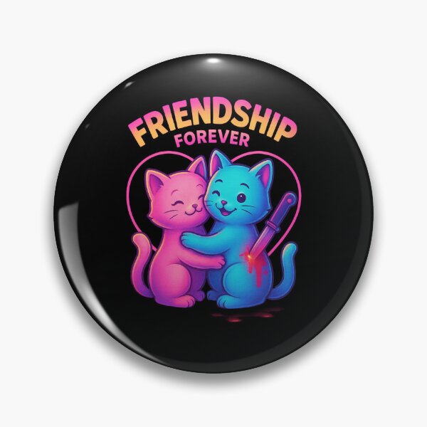 Item preview, Friendship Forever – Neon Cats with a Dark Twist designed and sold by Neon Nightmare.