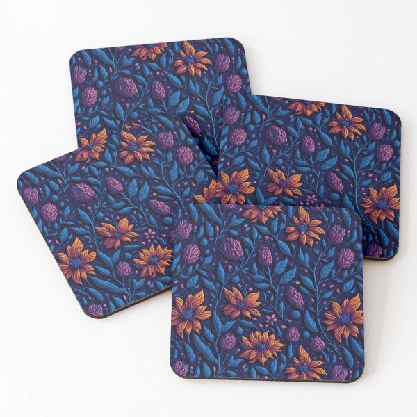 Item preview, Sapphire Brocade Elegance, Dark Blue Romantic Pattern designed and sold by helgekerler.