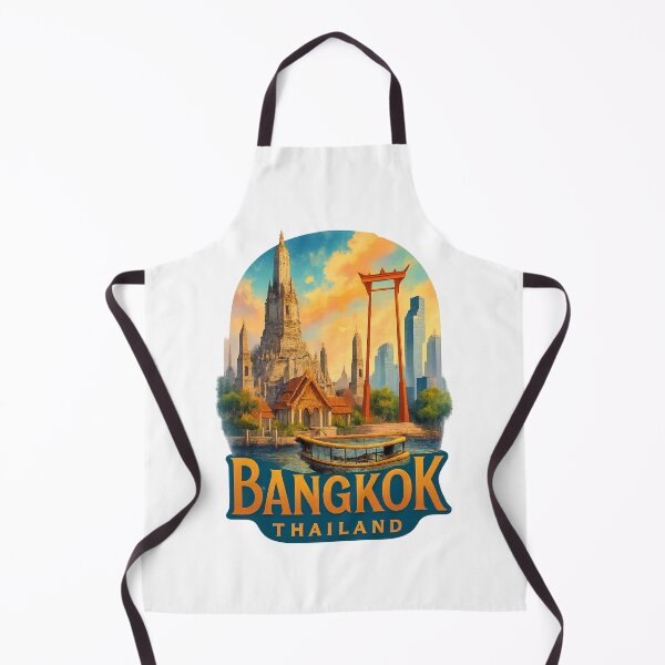 Item preview, Bangkok Thailand – Wat Arun and Giant Swing Skyline designed and sold by Aryabek.
