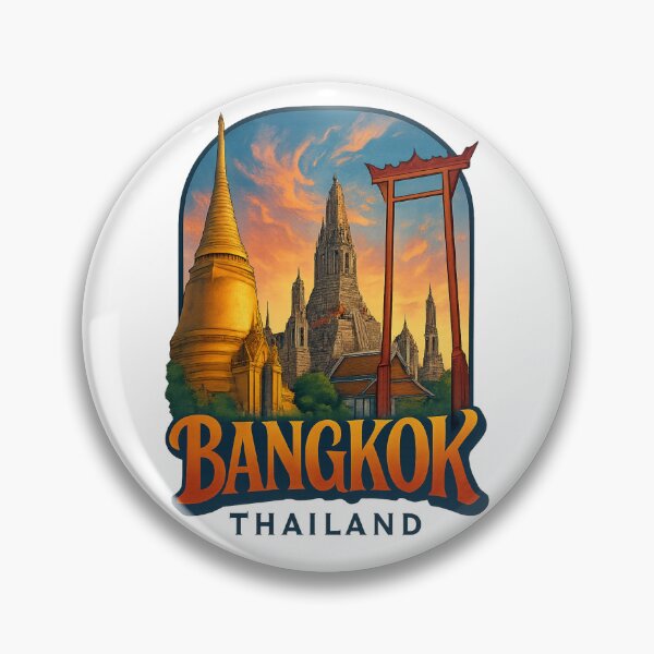 Item preview, Bangkok Thailand – Wat Arun and Golden Stupa Sunset designed and sold by Aryabek.