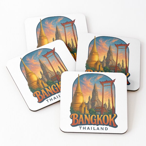 Item preview, Bangkok Thailand – Wat Arun and Golden Stupa Sunset designed and sold by Aryabek.