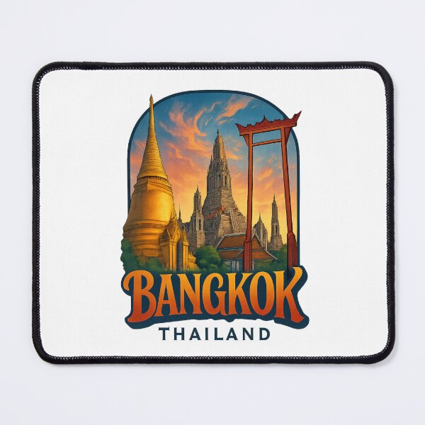 Item preview, Bangkok Thailand – Wat Arun and Golden Stupa Sunset designed and sold by Aryabek.