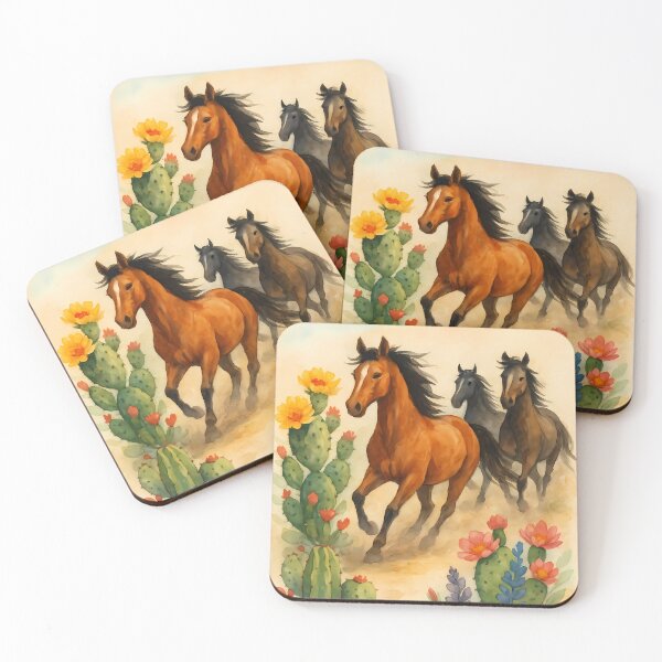 Item preview, Whispers of the Desert Wind Wild Horse Art by Randa Lee designed and sold by Randa Lee Creative.