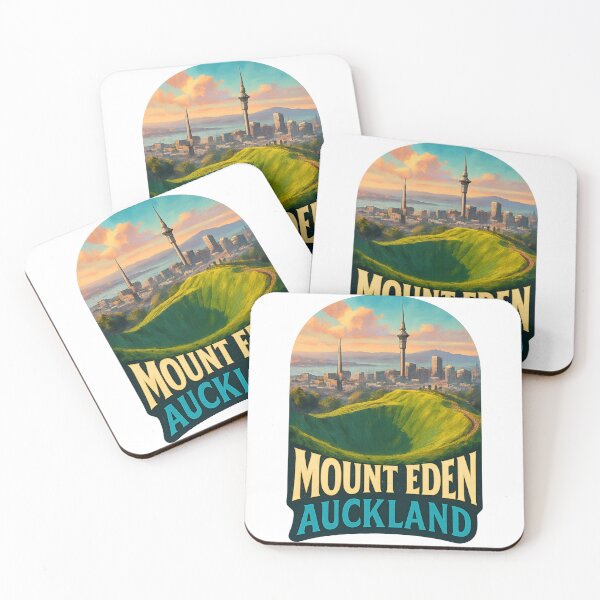 Item preview, Mount Eden Auckland – Volcanic Crater and City Skyline designed and sold by Aryabek.