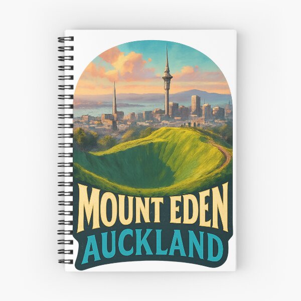 Item preview, Mount Eden Auckland – Volcanic Crater and City Skyline designed and sold by Aryabek.