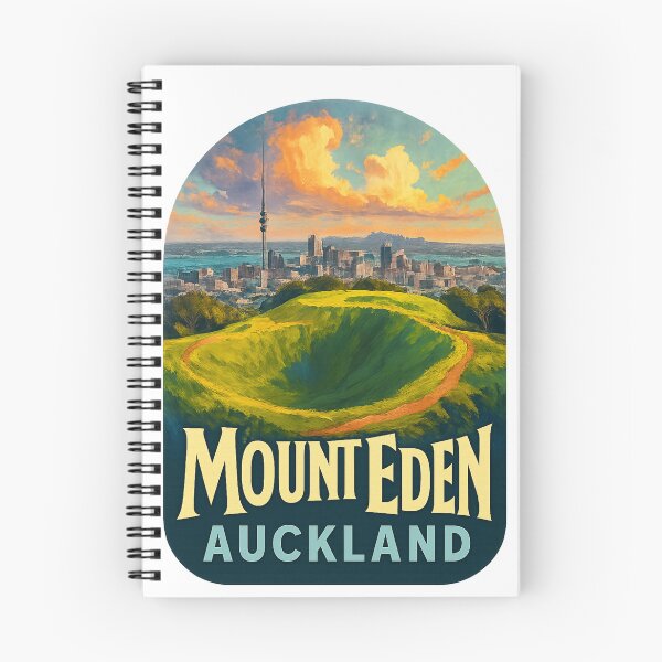 Item preview, Mount Eden Auckland – Crater Path and Harbour View designed and sold by Aryabek.