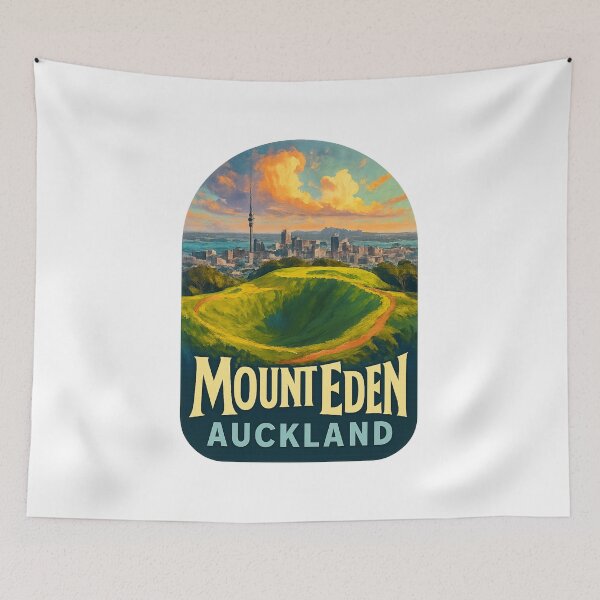 Item preview, Mount Eden Auckland – Crater Path and Harbour View designed and sold by Aryabek.