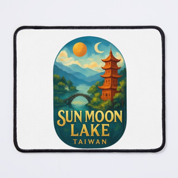 Item preview, Sun Moon Lake Taiwan – Pagoda and Lalu Island View designed and sold by Aryabek.