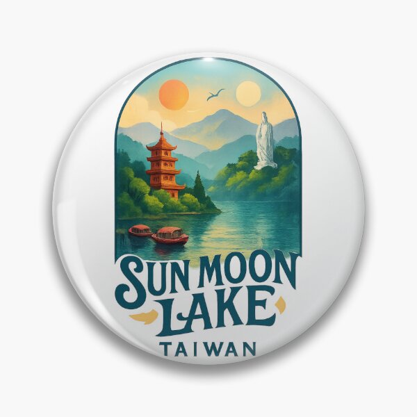 Item preview, Sun Moon Lake Taiwan – Pagoda and Lakeside View designed and sold by Aryabek.