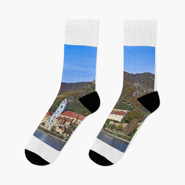 Item preview, Durnstein along the Danube River in Wachau Valley landscape,Austria,autumn season designed and sold by goceris.