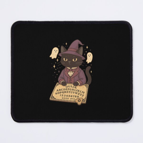 Item preview, Victorian Séance Cat – Elegant Witch Black Cat with Ouija Board & Ghosts Retro Halloween Design designed and sold by EuropeanPrints.