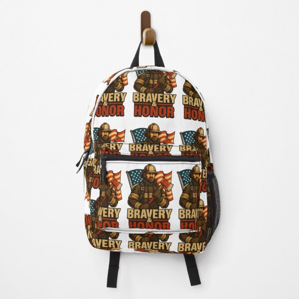 Item preview, Bravery & Honor – American Firefighter Tribute Illustration designed and sold by DanielULaN Artworks.