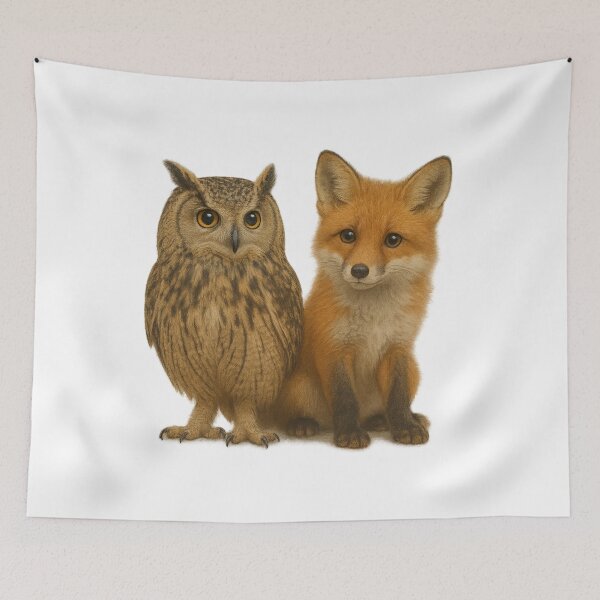 Item preview, Owl and Fox – Ultra Realistic Animal Friends designed and sold by BloomOfDesign.