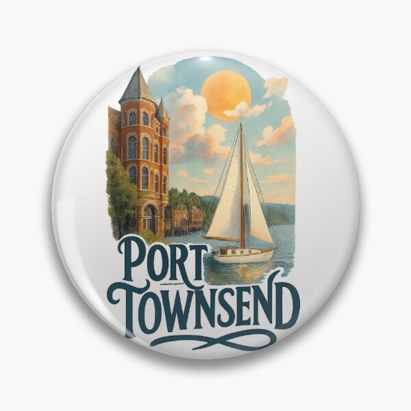 Item preview, Port Townsend Waterfront with Sailboat, Washington USA designed and sold by Places On Earth.