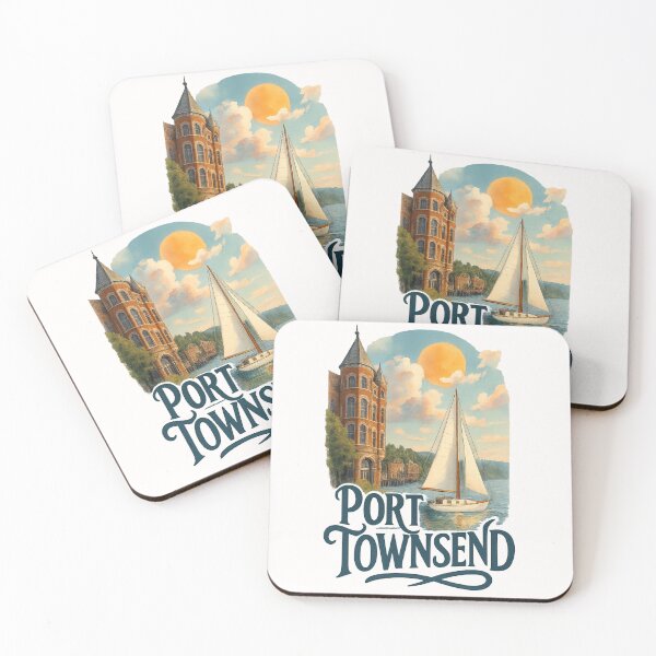 Item preview, Port Townsend Waterfront with Sailboat, Washington USA designed and sold by Places On Earth.