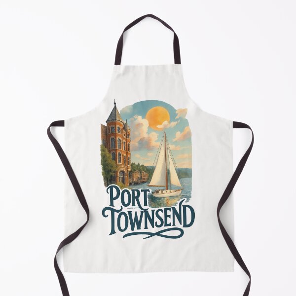 Item preview, Port Townsend Waterfront with Sailboat, Washington USA designed and sold by Places On Earth.