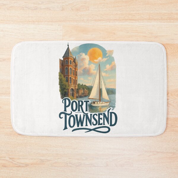 Item preview, Port Townsend Waterfront with Sailboat, Washington USA designed and sold by Places On Earth.