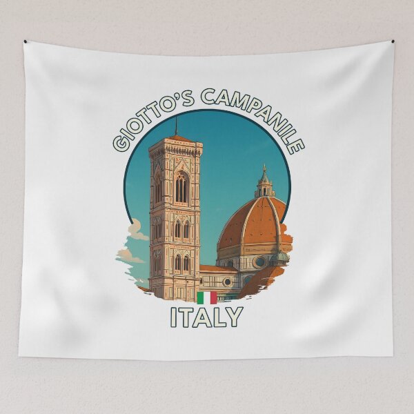 Item preview, Giotto’s Campanile – Florence Italy Bell Tower Illustration designed and sold by inkNext.