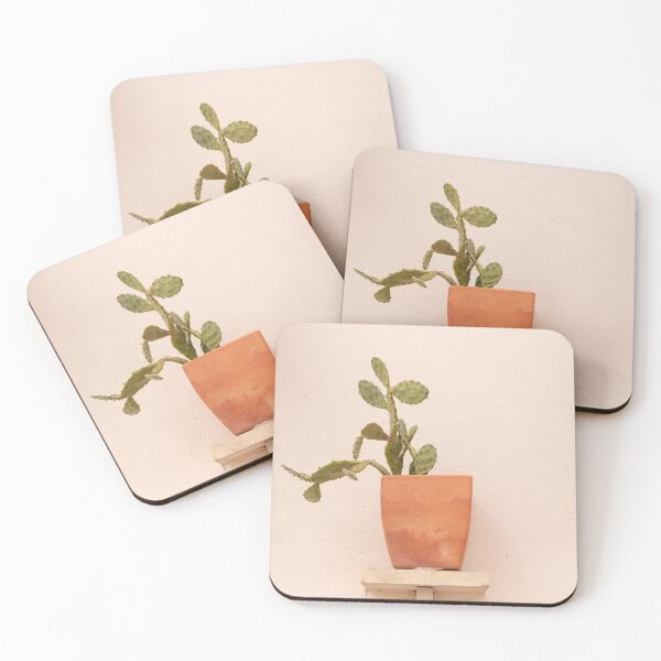 Item preview, A cactus in a terra cotta pot on a wall in the small town of Ericiera in Portugal - Summer street and travel photography designed and sold by Christa Stroo Photography.