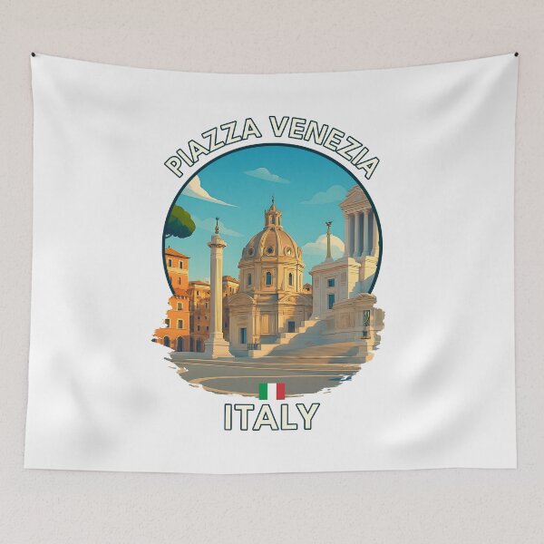 Item preview, Piazza Venezia Rome – Vittoriano Monument & Historic Square Illustration designed and sold by inkNext.