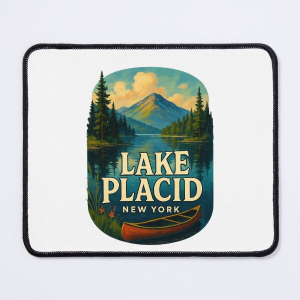 Item preview, Lake Placid New York – Adirondack Mountain View with Canoe designed and sold by Places On Earth.