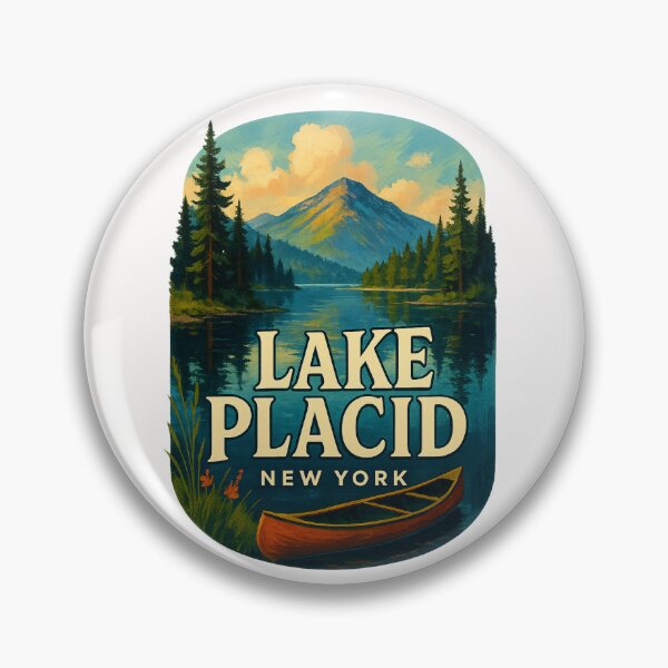 Item preview, Lake Placid New York – Adirondack Mountain View with Canoe designed and sold by Places On Earth.