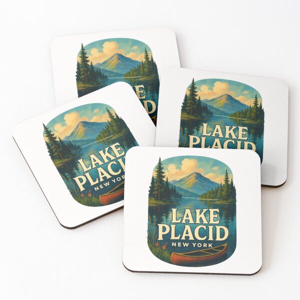 Item preview, Lake Placid New York – Adirondack Mountain View with Canoe designed and sold by Places On Earth.