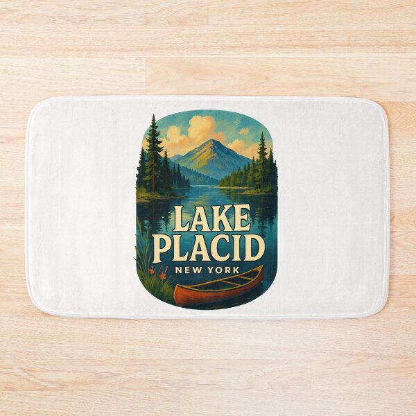 Item preview, Lake Placid New York – Adirondack Mountain View with Canoe designed and sold by Places On Earth.