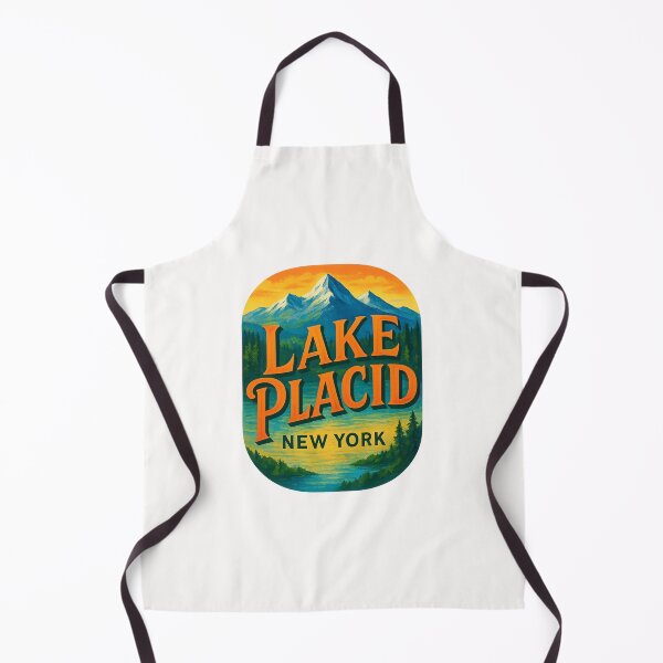 Item preview, Lake Placid New York – Snow-Capped Peaks and Sunset Glow designed and sold by Places On Earth.