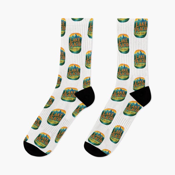 Item preview, Lake Placid New York – Snow-Capped Peaks and Sunset Glow designed and sold by Places On Earth.