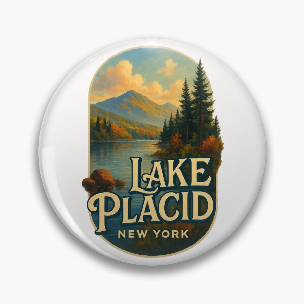 Item preview, Lake Placid New York – Mountain Reflections and Pine Forest designed and sold by Places On Earth.