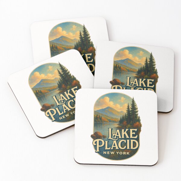 Item preview, Lake Placid New York – Mountain Reflections and Pine Forest designed and sold by Places On Earth.