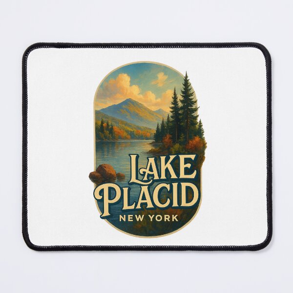 Item preview, Lake Placid New York – Mountain Reflections and Pine Forest designed and sold by Places On Earth.