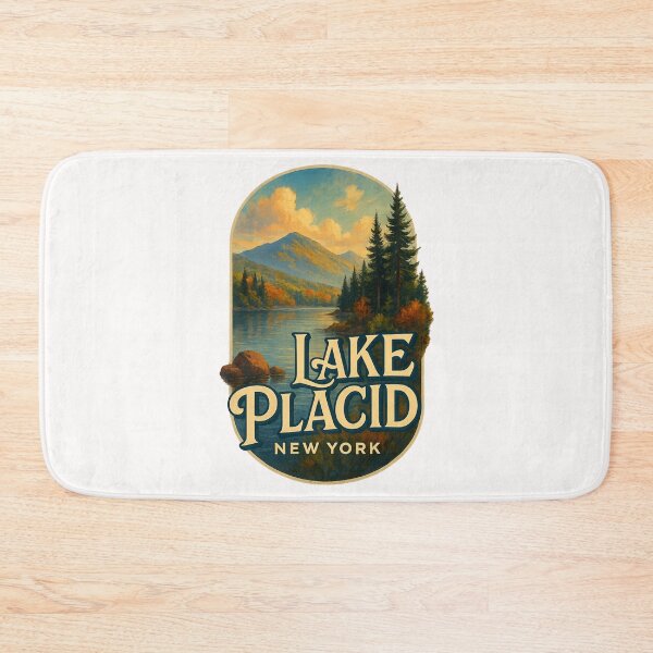 Item preview, Lake Placid New York – Mountain Reflections and Pine Forest designed and sold by Places On Earth.