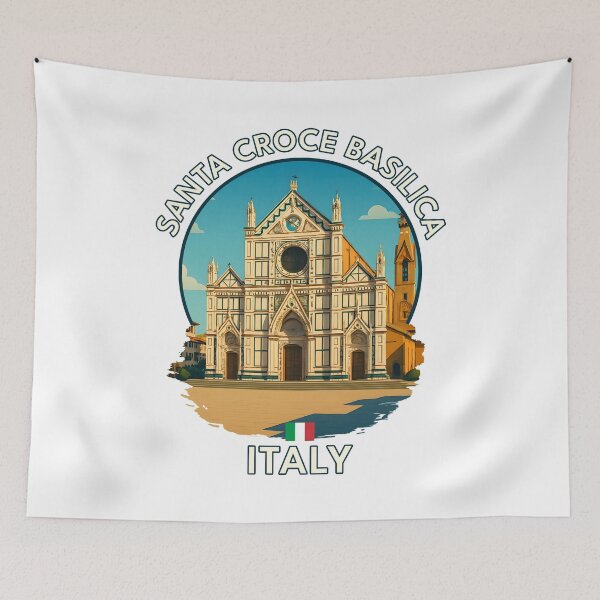 Item preview, Santa Croce Basilica Florence – Renaissance Italian Landmark Artwork designed and sold by inkNext.